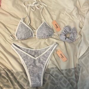 New with tags, Jimmi swim suit with matching scrunchie